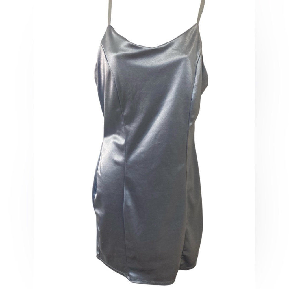 Iris Juniors Satin Mini Dress Large